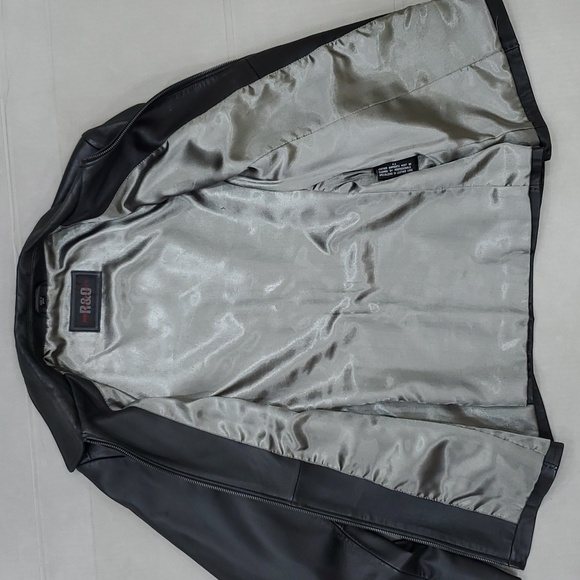 R&O Reilly Olmes leather jacket women's size XL black soft leather zip closure - Picture 9 of 16